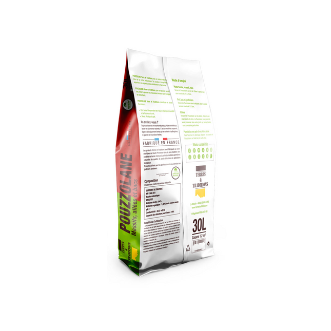 Pouzzolane 30L calibre 7/15 mm  – Roche volcanique naturelle pour paillage