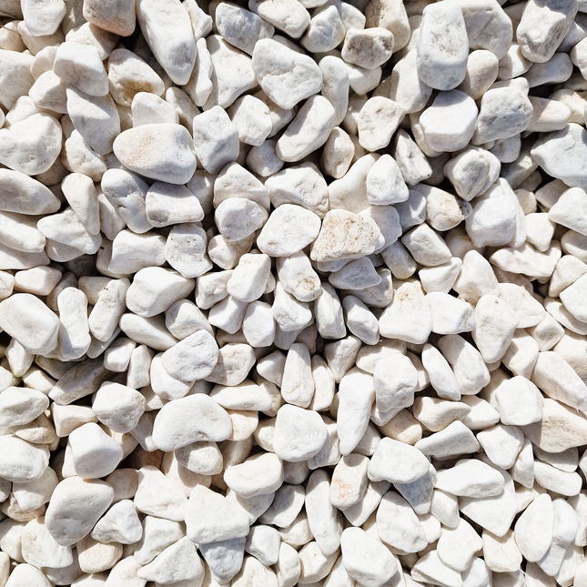 Galet blanc roulé pour jardin 20/40 mm - Galets décoratifs