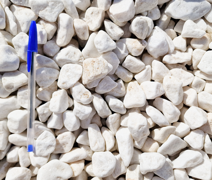 Galet blanc roulé pour jardin 20/40 mm - Galets décoratifs