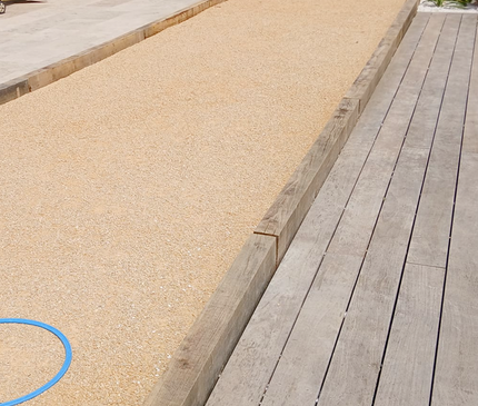 Sable stabilisé pour terrain de pétanque