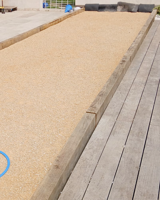 Sable stabilisé pour terrain de pétanque