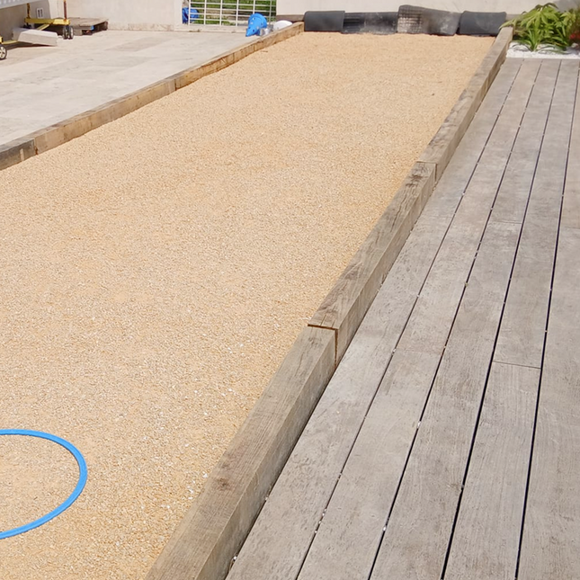 Sable stabilisé pour terrain de pétanque
