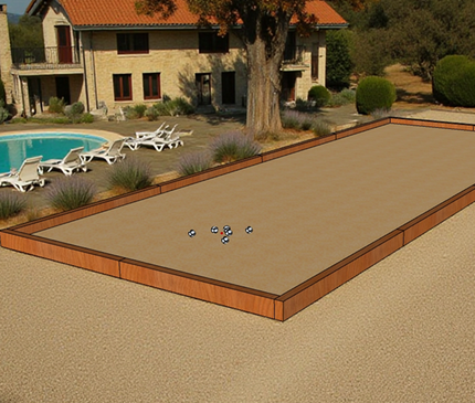 Terrain de pétanque 40 m² en kit - "Le convivial"