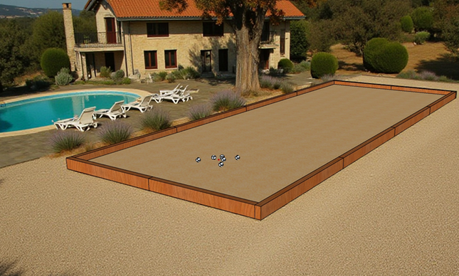 Terrain de pétanque 40 m² en kit - "Le convivial"
