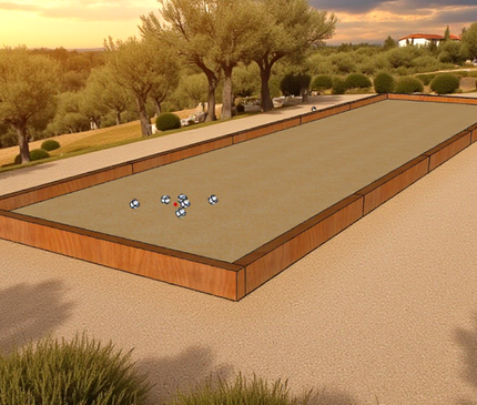 Terrain de pétanque 25 m² en kit - "Le compact"