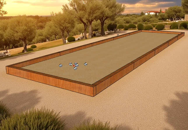 Terrain de pétanque 25 m² en kit - "Le compact"