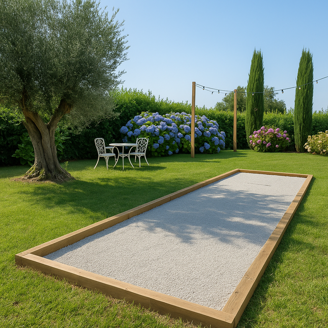 Terrain de pétanque 25 m² en kit - "Le compact"