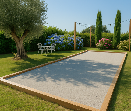 Terrain de pétanque 59 m² en kit - "Le Prestige"