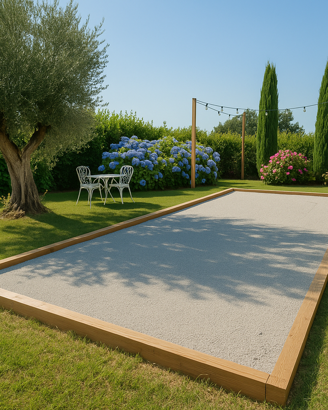 Terrain de pétanque 59 m² en kit - "Le Prestige"