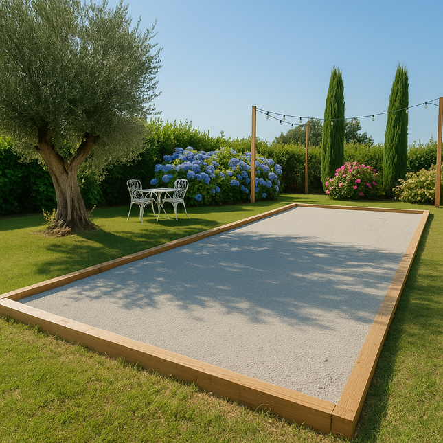 Terrain de pétanque 59 m² en kit - "Le Prestige"