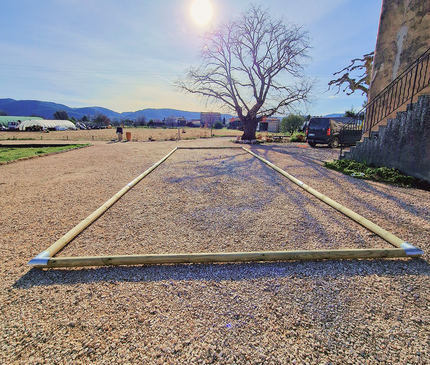 Terrain de pétanque 48 m² en kit – "L’Essentiel" montage en 30 min