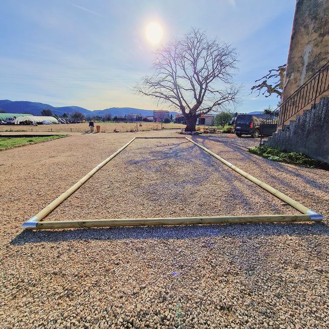 Terrain de pétanque 48 m² en kit – "L’Essentiel" montage en 30 min
