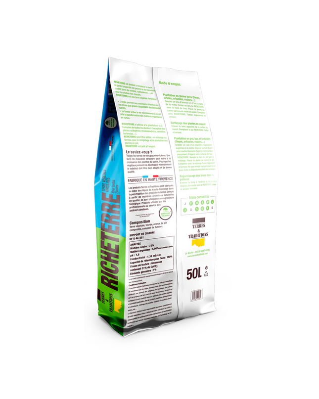 Terre végétale enrichie Richeterre - 50 Litres