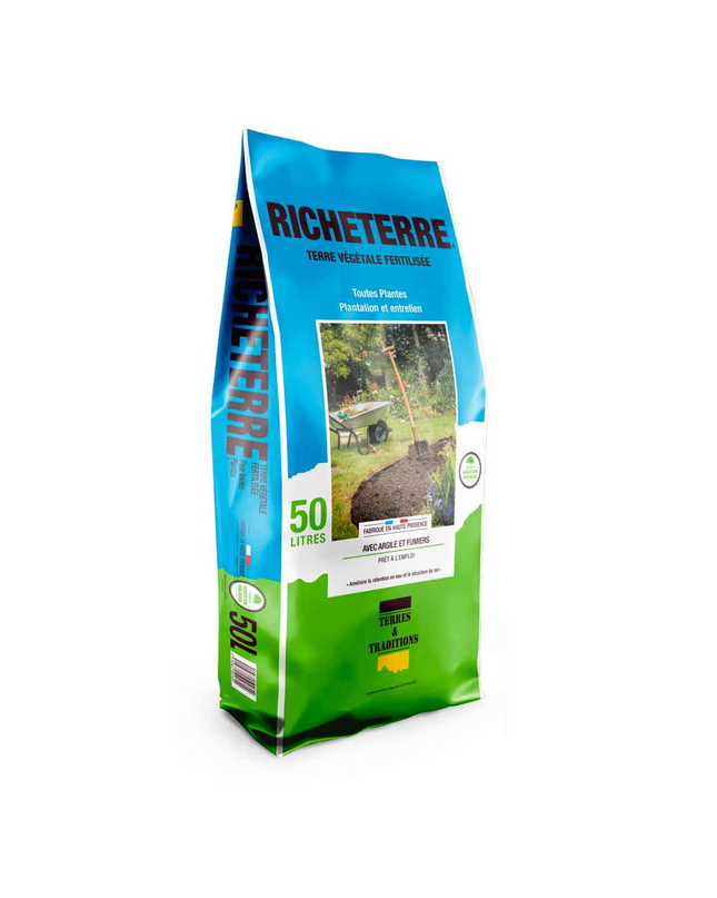 Terre végétale enrichie Richeterre - 50 Litres