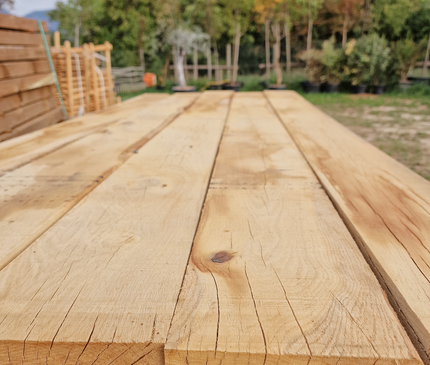 Traverse paysagère en chêne 2 mètres - 20cm x 10cm x 200 cm