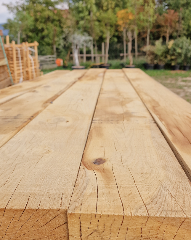 Traverse paysagère en chêne 2 mètres - 20cm x 10cm x 200 cm