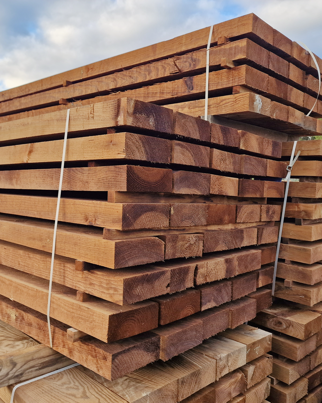 Traverse Paysagère en Pin Classe 4 de 2,50 m - Dimensions : 7cm x 19 cm x 250 cm