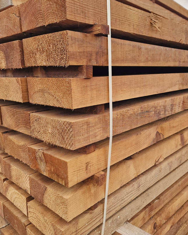 Traverse Paysagère en Pin Classe 4 de 2,50 m - Dimensions : 7cm x 19 cm x 250 cm